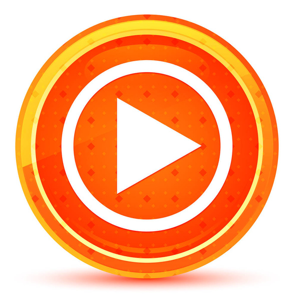 Παίξτε εικονίδιο φυσικό πορτοκαλί στρογγυλό κουμπί - Φωτογραφία, εικόνα