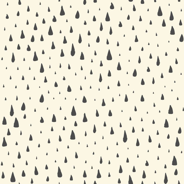 Seamless pattern with hand painted rain drops - Vektör, Görsel