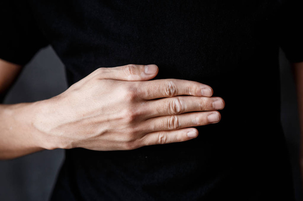closeup of a hand with vitiligo - Foto, Bild