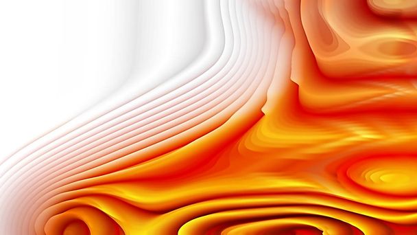 Abstract 3D oranje en wit gebogen lijnen rimpel textuur - Foto, afbeelding