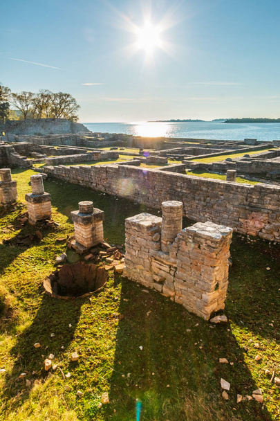 Ruinen der byzantinischen Stadt Castrum auf der Insel Veliki Brijun, Kroatien - Foto, Bild