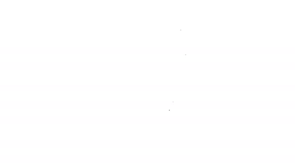 Grigio Portafoglio icona linea su sfondo bianco. Animazione grafica 4K Video motion
 - Filmati, video