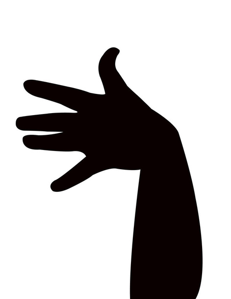 ein Hand-Silhouetten-Vektor - Vektor, Bild