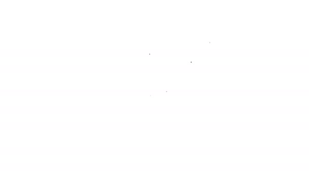 graue Zielscheibe mit Pfeilliniensymbol auf weißem Hintergrund. Dartscheibe Schild. Bogenschießen. Dartscheibe. Geschäftszielkonzept. 4k Video Motion Graphic Animation - Filmmaterial, Video