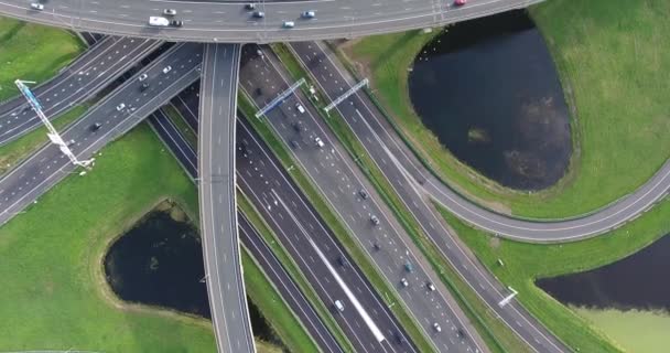 高速道路の航空写真, ロッテルダム地域, オランダ - 映像、動画