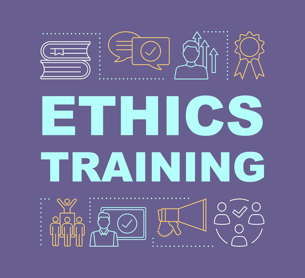 Banner de conceptos de palabras de formación ética
 - Vector, imagen
