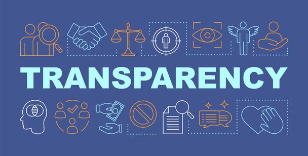 Banner de conceptos de palabras de transparencia
 - Vector, Imagen