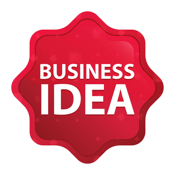 Business Idea misty rose red starburst sticker button - Photo, Image