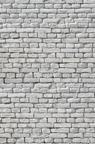 Texture of the wall of brick, painted white - Photo, Image
