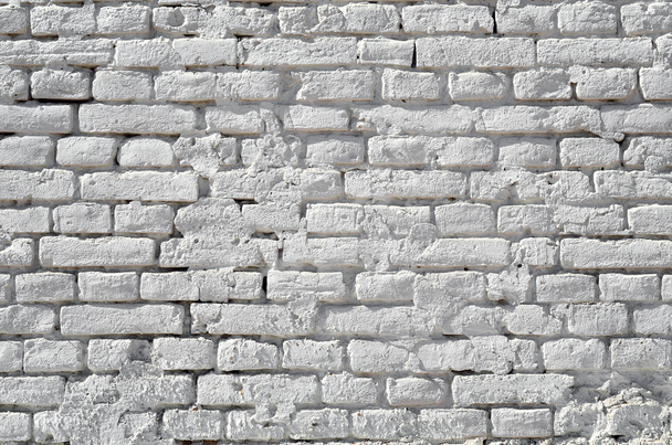 Tekstura ściany cegły, pomalowana na biało - Zdjęcie, obraz