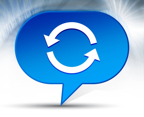 Frissítés ikon kék buborék háttér - Fotó, kép