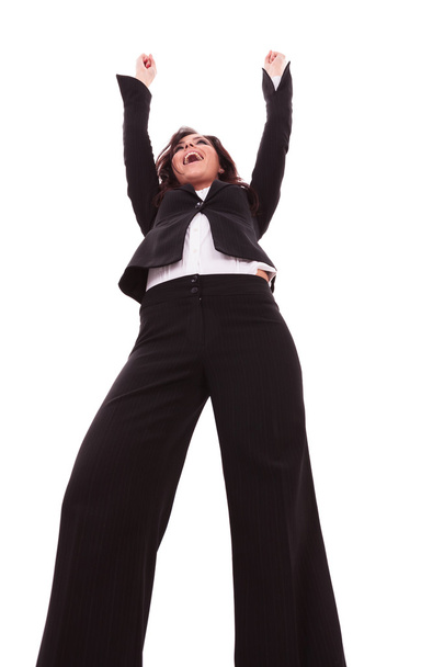 business woman hands in air - Fotografie, Obrázek