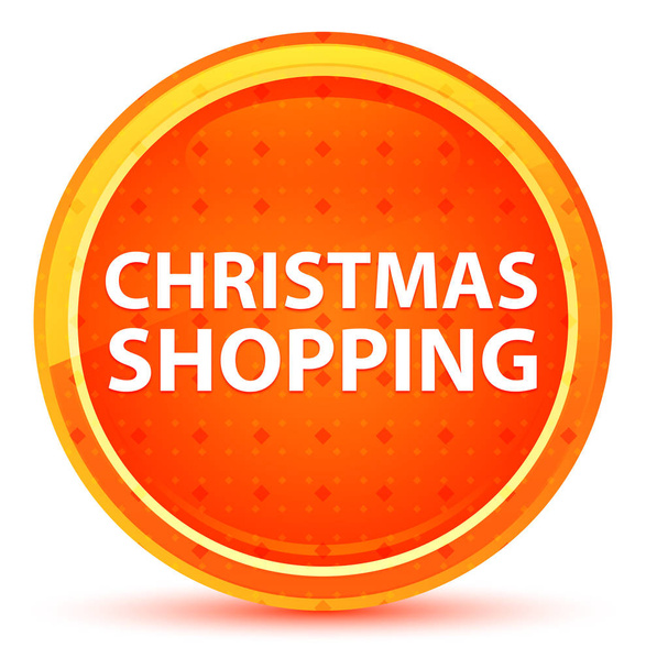 Pulsante rotondo arancione naturale dello shopping di Natale
 - Foto, immagini