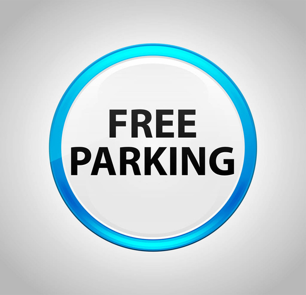 Parking gratuit rond bleu bouton poussoir
 - Photo, image