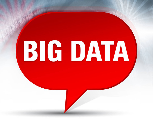 Big Data rode bubbel achtergrond - Foto, afbeelding