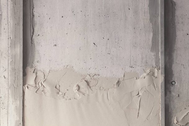 Texture de fond. Mur en béton gris avec coutures rugueuses, mortier
, - Photo, image