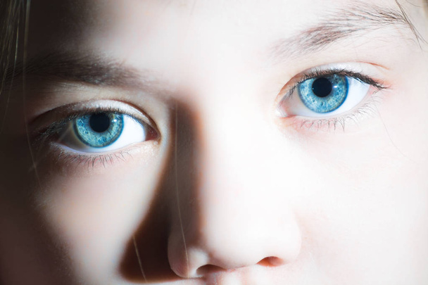Linda menina olhos azuis
 - Foto, Imagem