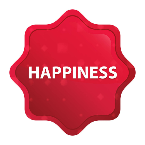 Ευτυχία θολό κόκκινο κουμπί αυτοκόλλητο αστέρι - Φωτογραφία, εικόνα