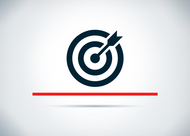 Target arrow icon abstract flat background design illustration - Photo, Image