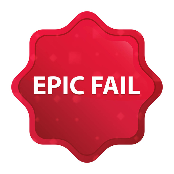 Epic Fail Misty Rose czerwony przycisk naklejki Starburst - Zdjęcie, obraz