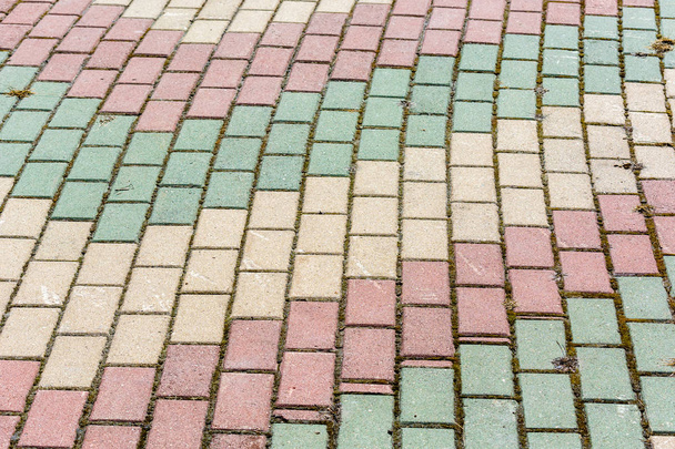 The road from bricks background. - Фото, изображение