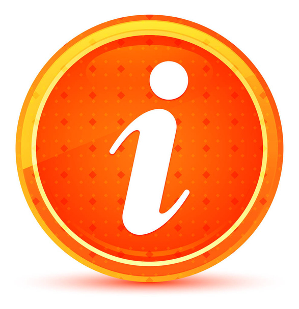 Ikona informacji naturalny pomarańczowy okrągły przycisk - Zdjęcie, obraz