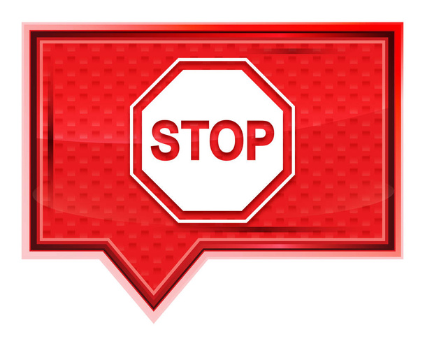 Stop sign icon misty rose pink banner button - Photo, Image
