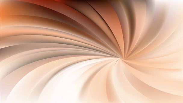 Orange and White Swirling Radial Background Vector - Photo, Image