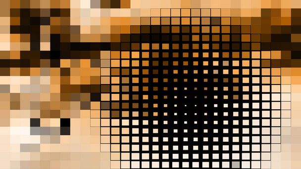 Fekete és barna négyzet mozaik mozaik háttér illusztráció - Fotó, kép