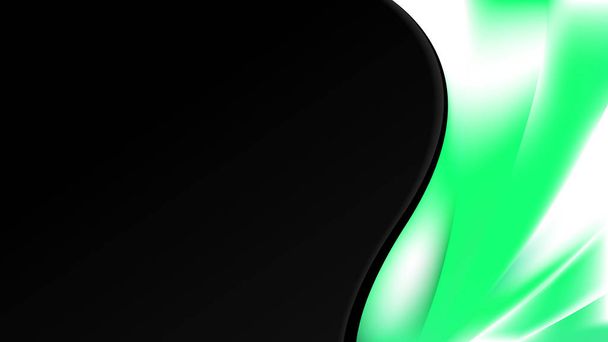 Groen zwart-wit Wave Business achtergrond vector kunst - Foto, afbeelding