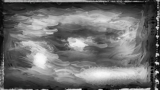 abstrakte Schwarz-Weiß-Glaseffekt Malerei Hintergrundbild - Foto, Bild