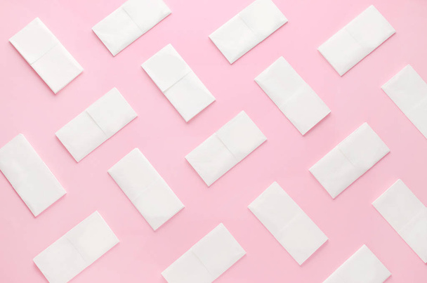 paper tissue abstract pattern on pink background - 写真・画像