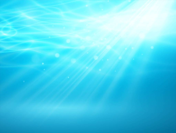 Błękitna głębinowa i morska Abstrakcja naturalne tło. Ilustracja wektorowa - Wektor, obraz