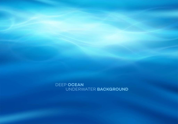 Modrá hluboká voda a moře abstraktní přírodní pozadí. Vektorová ilustrace - Vektor, obrázek