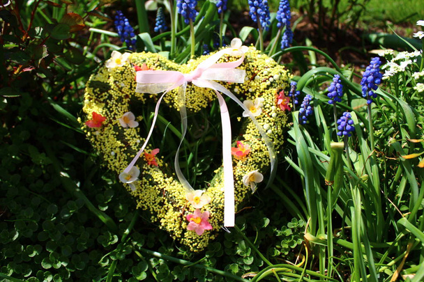 romantic heart in flowers - Photo, Image