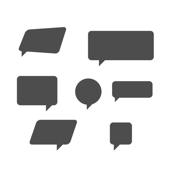 Moderne spraak set bubbels geïsoleerd op witte achtergrond - Vector, afbeelding