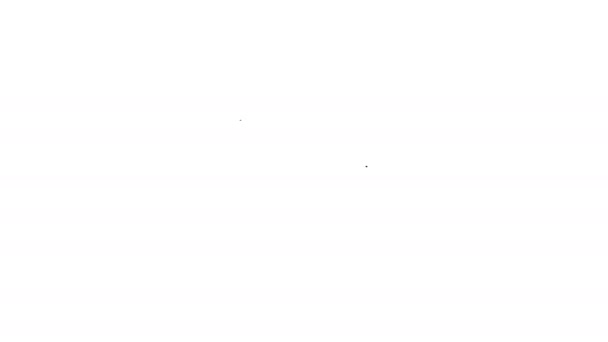 Szürke pajzs vonal ikon-ra fehér háttér. Védőjel. 4k Video Motion grafikus animáció - Felvétel, videó