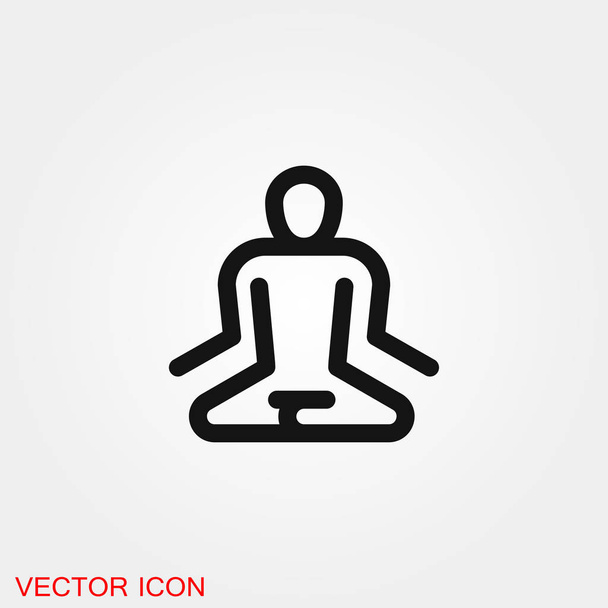 Yoga Fitness Icono símbolo de signo vectorial para el diseño
 - Vector, imagen