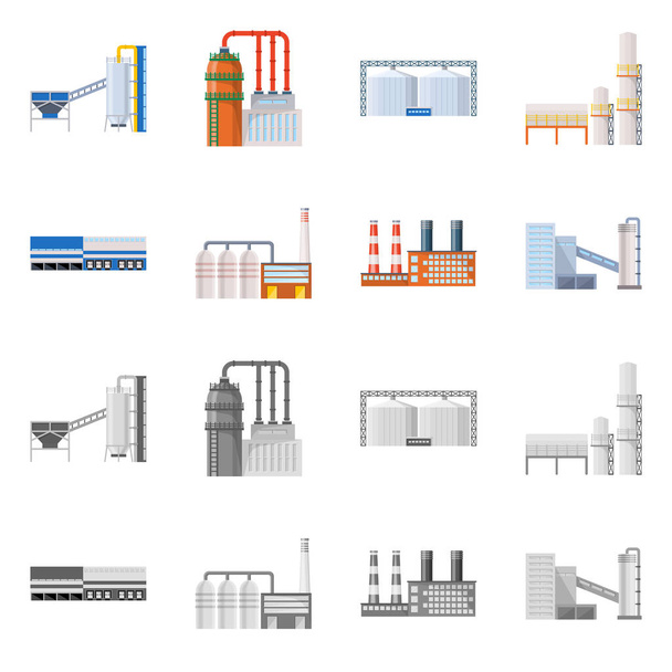 Vector design of production and structure icon. Set of production and technology vector icon for stock. - Vector, Image