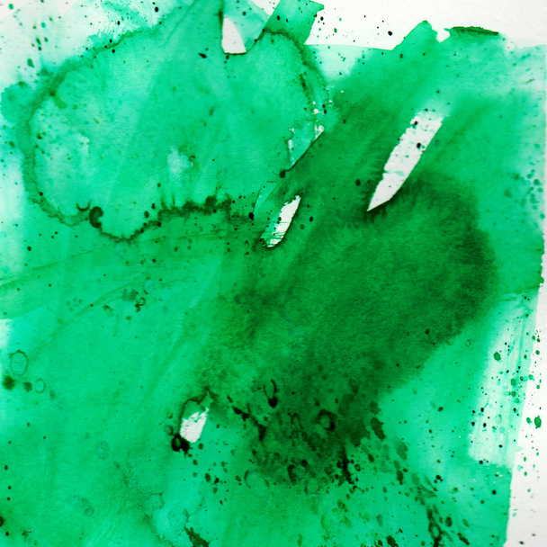 Watercolor green bright backgrounds - Photo, Image