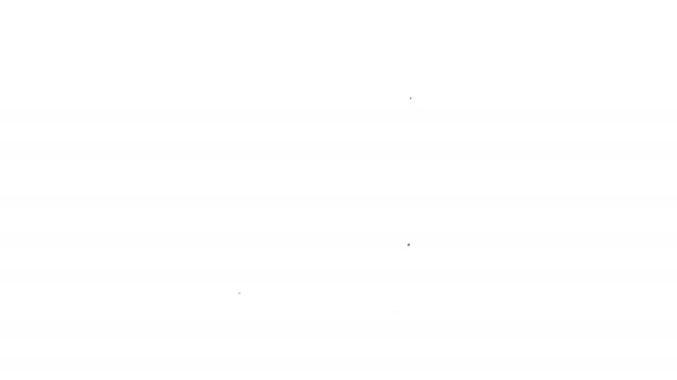 Εικονίδιο γραμμής γκρίζου φούρνου σε λευκό φόντο. Πινακίδα φούρνου υγραερίου. κίνηση γραφικού κινουμένων σχεδίων 4K βίντεο - Πλάνα, βίντεο