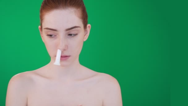 Inhalation stick for nose help with runnynose. - Footage, Video