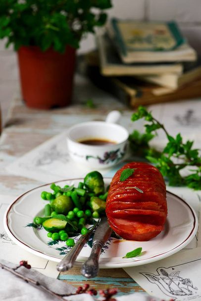 Honey-Glazed Ham for Easter.style rustic. - Photo, Image
