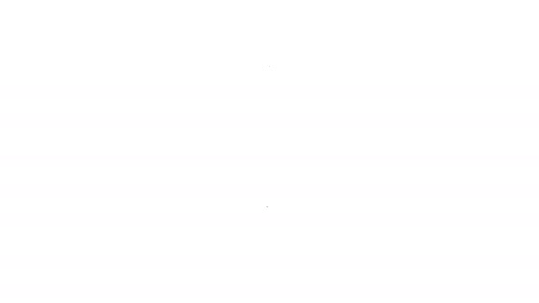 Icono de línea de paraguas gris sobre fondo blanco. Animación gráfica de vídeo 4K
 - Metraje, vídeo