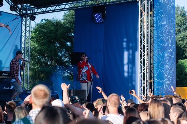 Concert of the Ukrainian rap artist Yarmak May 27, 2018 at the festival in Cherkassy, Ukraine - Photo, Image