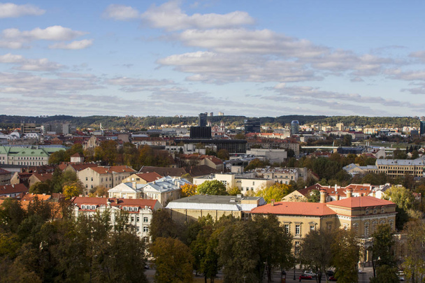 Pohled na Vilniusu z vysokého bodu. Litva - Fotografie, Obrázek