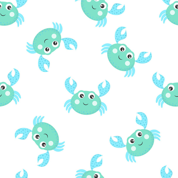 seamless pattern cartoon crabs - Vektor, obrázek