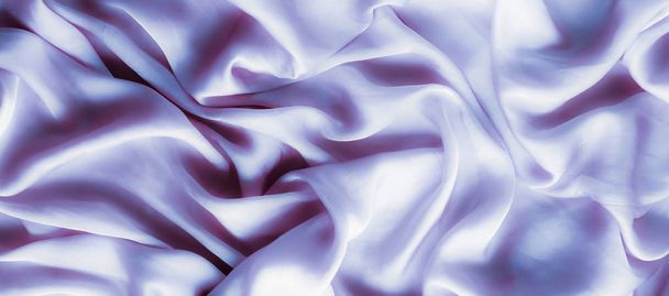 Purple soft silk texture, flatlay background - Photo, image