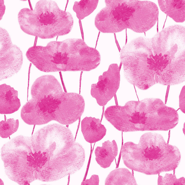 Mohn nahtloses Muster rosa - Foto, Bild