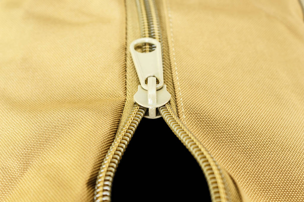 cipzár táska színe khaki textúra. - Fotó, kép